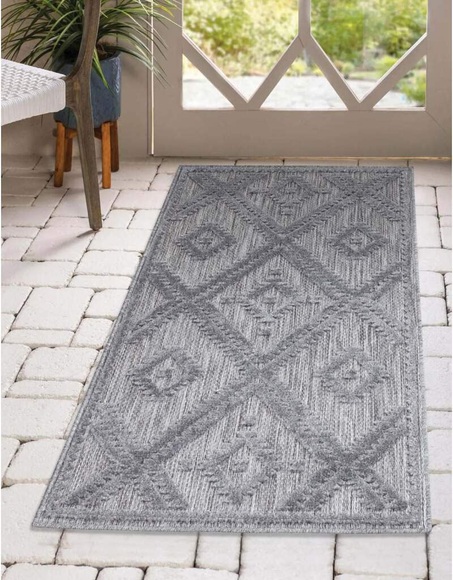 Carpet City Teppich »Santorini«, rechteckig, 5 mm Höhe, 3D-Effekt, für Wohnzimmer, Flur, Küche, Wintergarten, Balkon, Wetterfest & UV-beständig