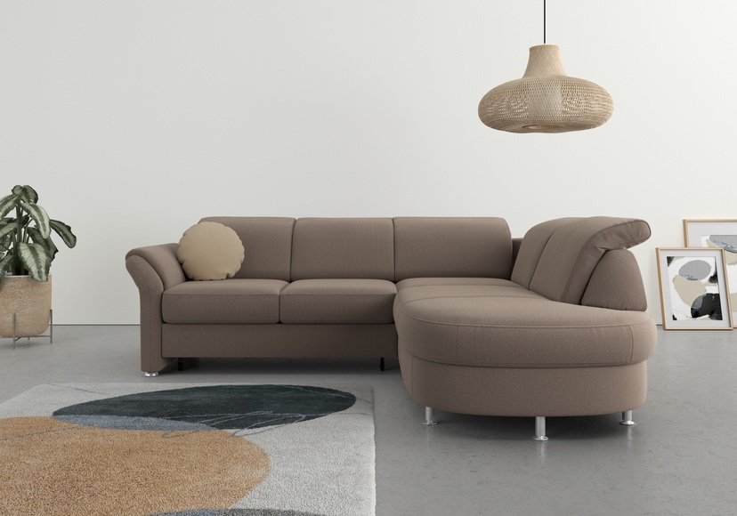 sit&more Ecksofa, wahlweise mit Bettfunktion, Bettkasten und Kopf- und Armteilverstellung