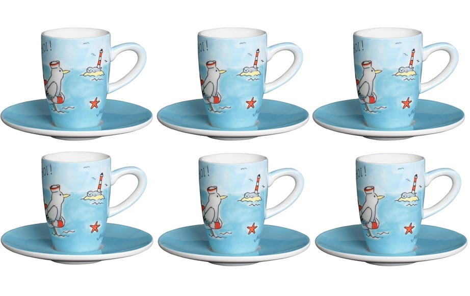 Mila Espressotasse »Ahoi 60 ml«, (6 tlg.)