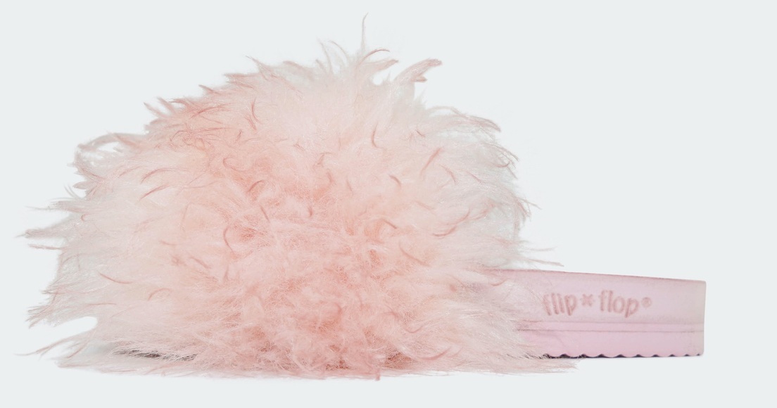 Flip Flop Pantoffel »pool*curly«, mit fluffiger Bandage