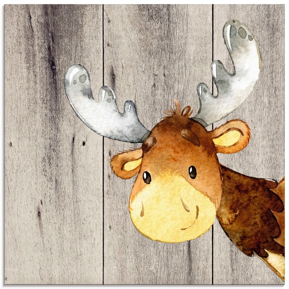 Artland Glasbild »Waldland Freunde - Hirsch«