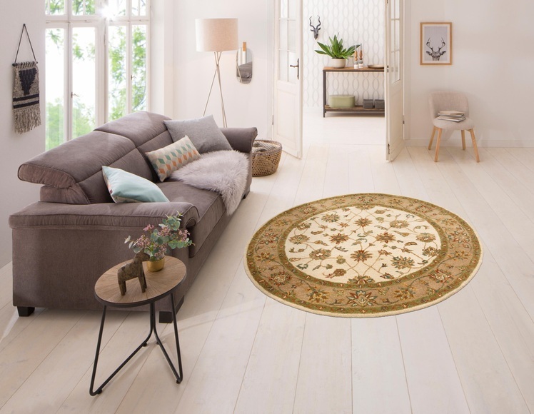 Wollteppich, »Sahil«, DELAVITA, rund, Höhe 14 mm, handgetuftet