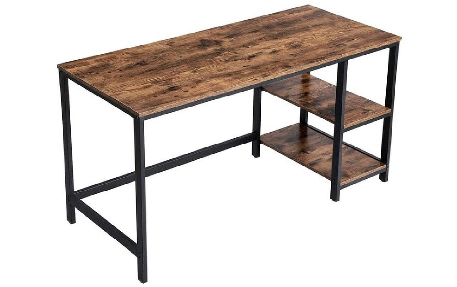 SONGMICS Schreibtisch »LWD55X Vintagebraun-Schwarz«