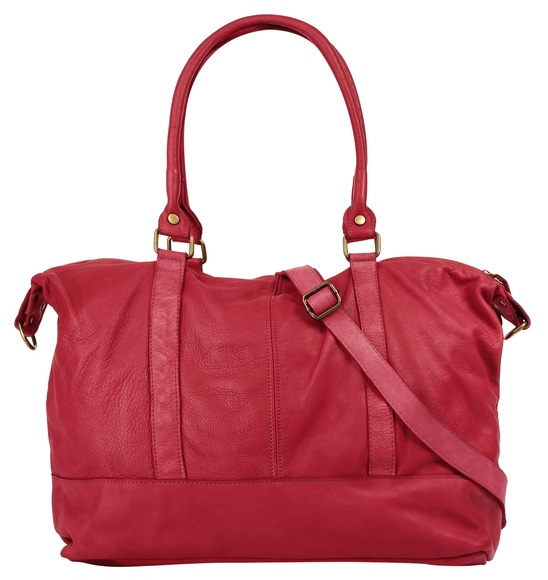 Samantha Look Reisetasche, echt Leder, Made in Italy