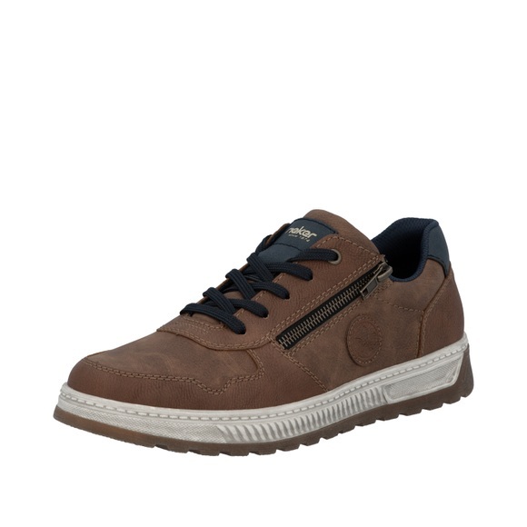 Rieker Sneaker Freizeitschuh, Halbschuh, Schnürschuh mit Kontrastbesatz