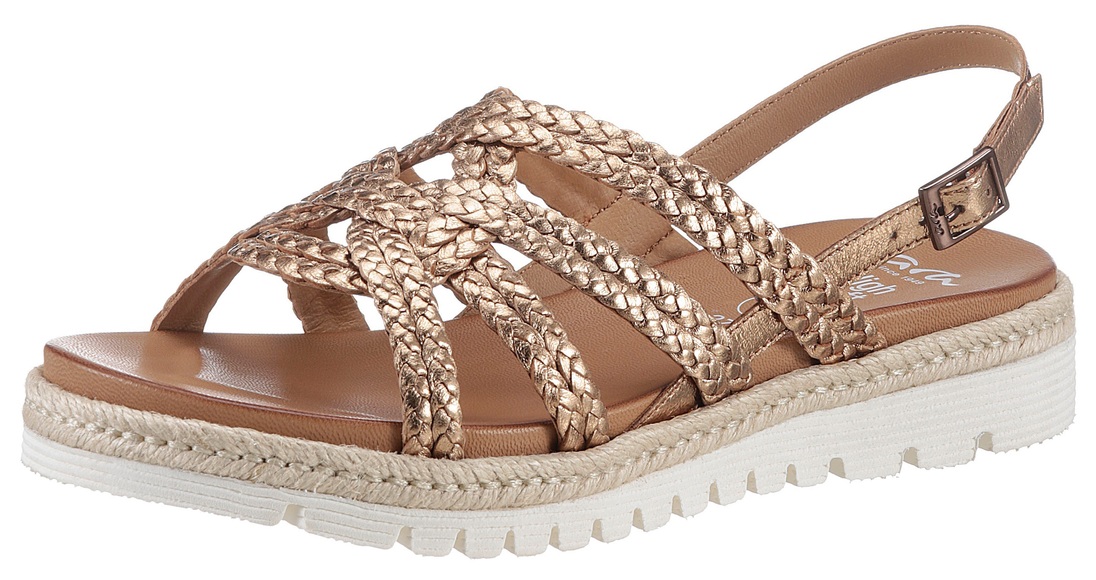 Ara Riemchensandale »JAMAIKA«, in Metallic-Optik
