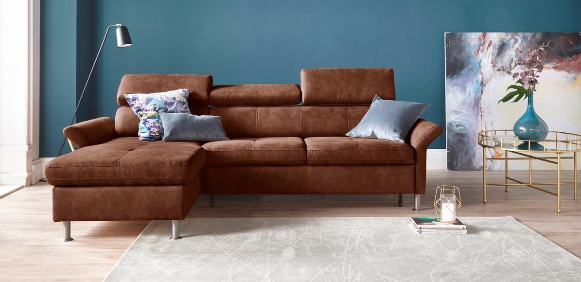 exxpo - sofa fashion Ecksofa, inkl. Kopf- bzw. Rückenverstellung, wahlweise mit Bettfunktion und Bettkasten