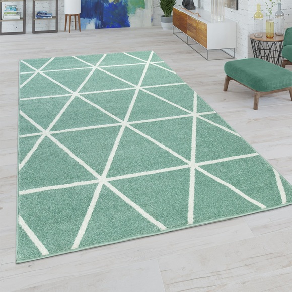 Paco Home Teppich »Stella 401«, rechteckig, 12 mm Höhe, Kurzflor, modernes Design, intensive Farbbrillianz, ideal im Wohnzimmer & Schlafzimmer