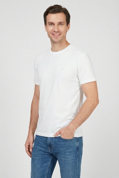 Calvin Klein T-Shirt »SS STRETCH COTTON SLIM TEE«, Mit Rundhalsausschnitt
