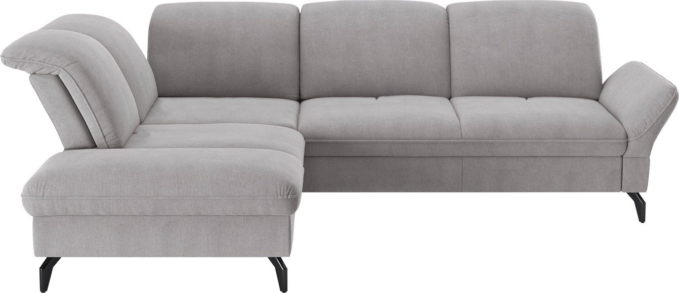 sit&more Ecksofa »Leandro L-Form«, Wahlweise mit Bett-, Kopfteil - und Armlehnfunktion, sowie Stauraum