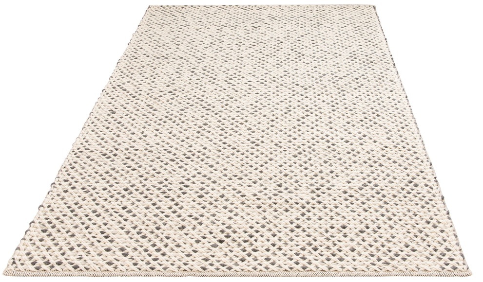 my home Teppich »Zarina«, rechteckig, 6 mm Höhe, Strickoptik, Wohnzimmer