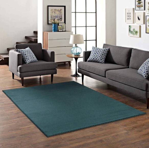 my home Teppich »Kurzflor-Webteppich GRANADA«, rechteckig, uni einfarbig weich Soft Touch mit Glanz