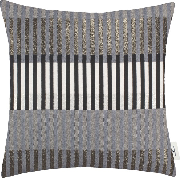 TOM TAILOR Kissenhülle »Glamour Stripe«, (1 St.), mit metallischen Effektgarnen