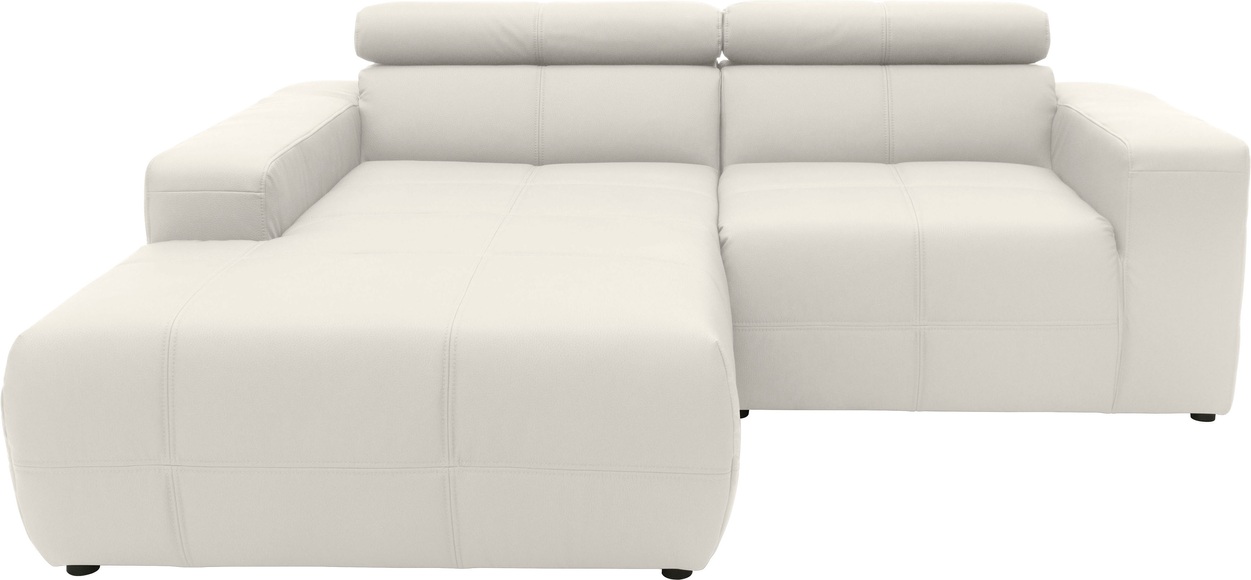 DOMO collection Ecksofa »Brandon«, Mit Kopfteilverstellung, auch in Leder