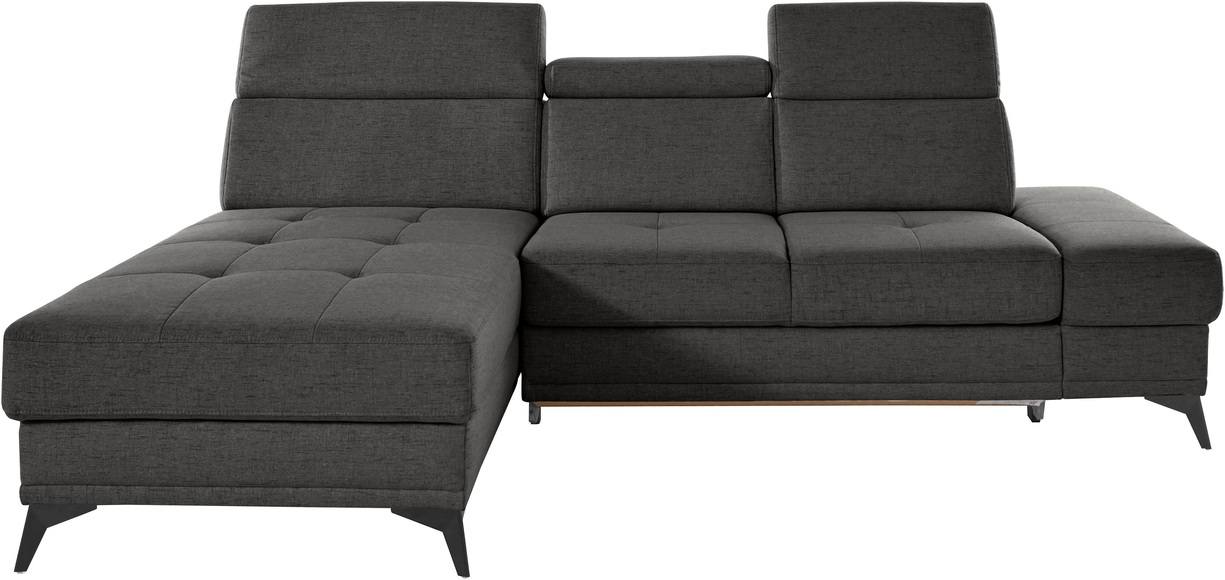 INOSIGN Ecksofa »Cardiz«, inkl.Kopfteilverstellung und Federkern wahlweise mit Bettfunktion + Bettkasten oder Vorziehsitz + Bettkasten