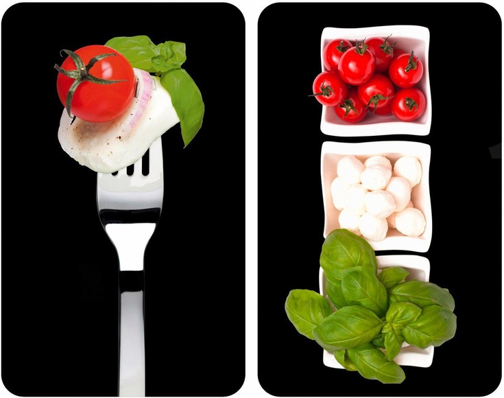 WENKO Herd-Abdeckplatte ´´Caprese´´, Glas, (Set, 2-tlg.)
