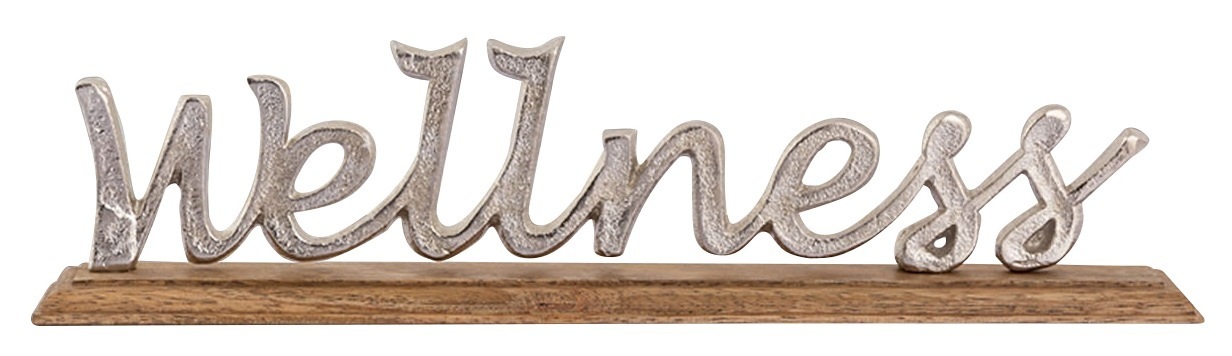 my home Deko-Schriftzug »Wellness«, (1 St.), aus Metall, auf Holz