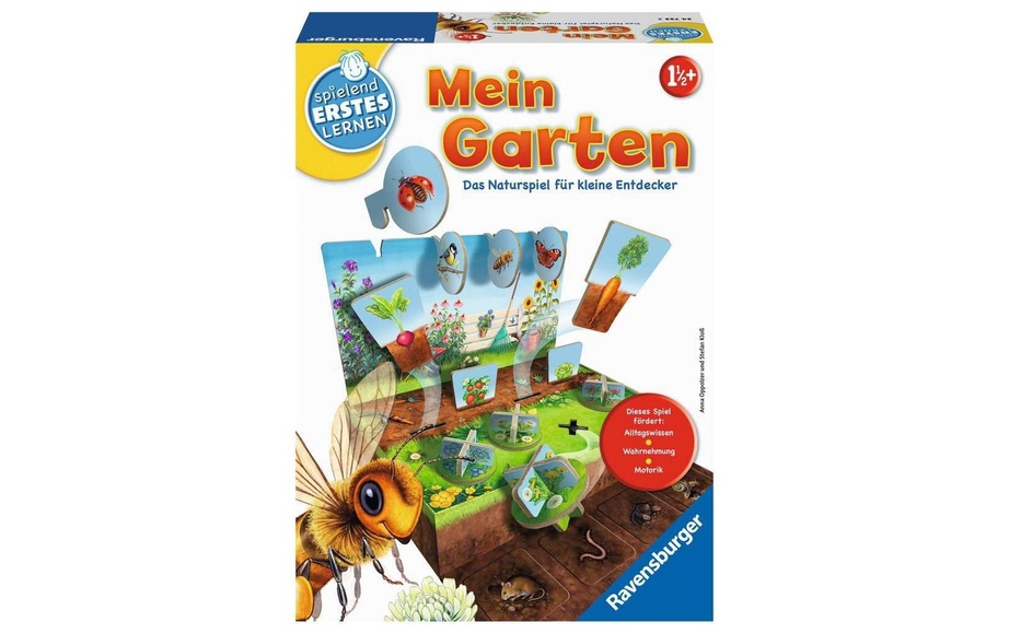 Ravensburger 24733 - Mein Garten - Lernspiel für Kinder ab 1,5 Jahren, Spielend Erstes Lernen für 1-2 Spieler