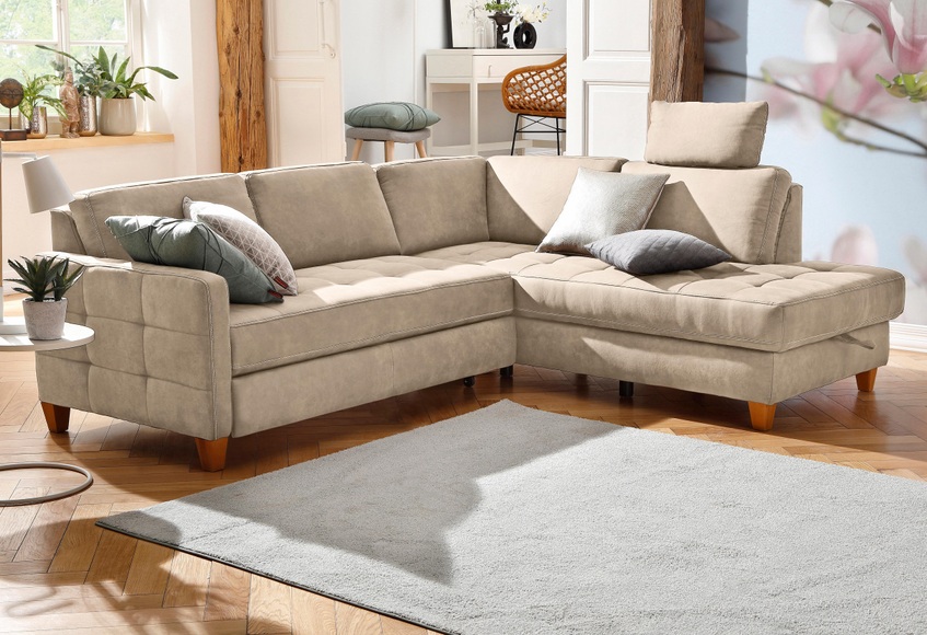 Home affaire Ecksofa »Earl«, wahlweise auch mit Bettfunktion oder Bettfunktion mit Bettkasten