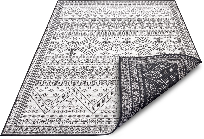 NORTHRUGS Teppich »Doha«, rechteckig, 5 mm Höhe, In- und Outdoor Teppich, Wendbar, gekettelt, strapazierfähig, pflegeleicht, Wohnzimmer, Balkon, Garten, in der EU Hergestellt