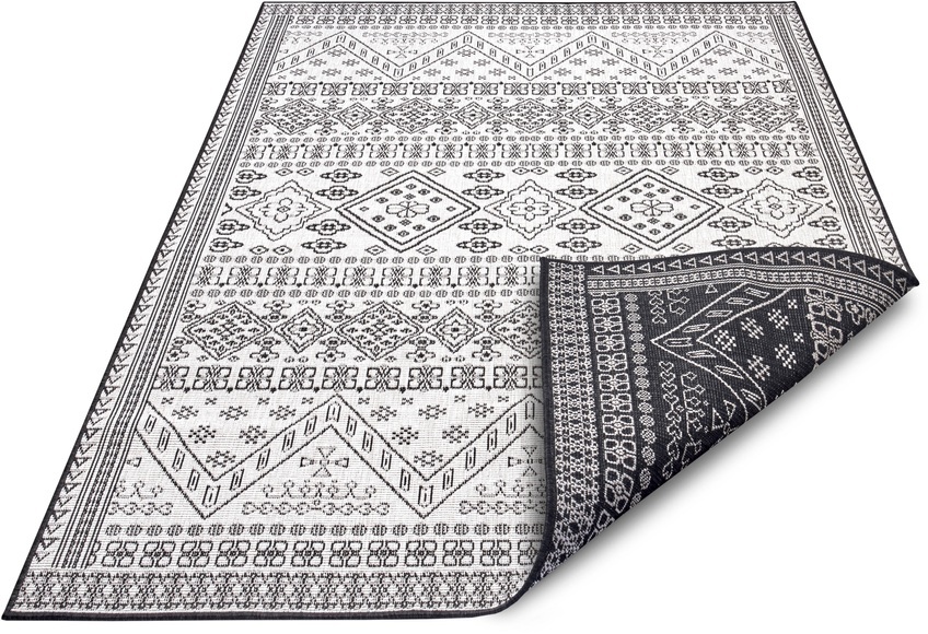 NORTHRUGS Teppich »Doha«, rechteckig, 5 mm Höhe, In- und Outdoor Teppich, Wendbar, gekettelt, strapazierfähig, pflegeleicht, Wohnzimmer, Balkon, Garten, in der EU Hergestellt