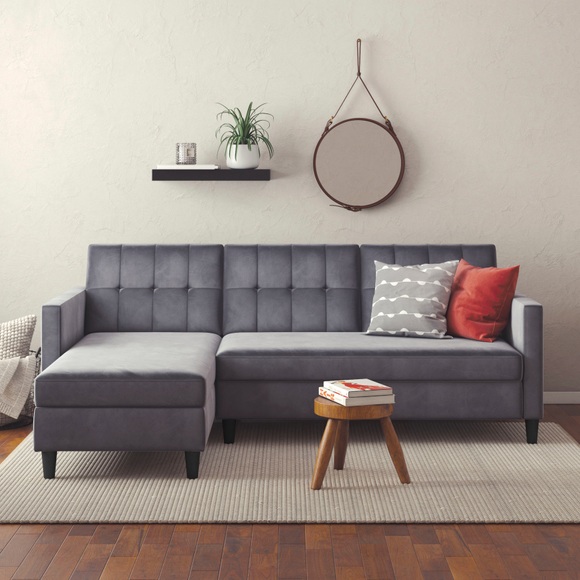 Dorel Home Ecksofa »Hartford«, mit Bettfunktion und Stauraum, Recamiere beidseitig montierbar