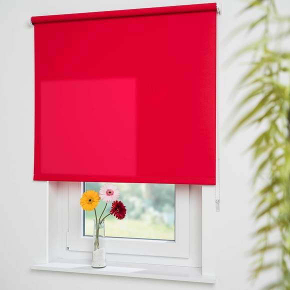 Liedeco Seitenzugrollo »Uni«, Lichtschutz, mit Bohren, freihängend, Welle 36 mm stabiler Kettenzug