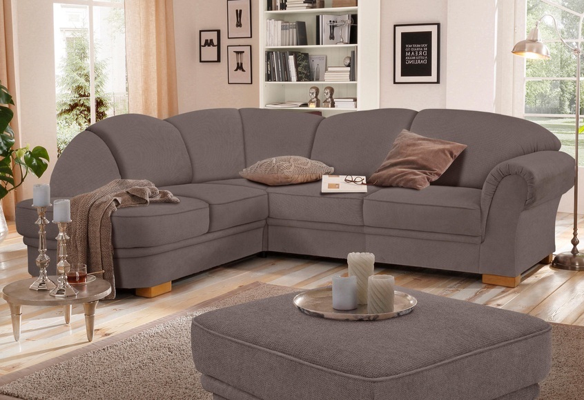 Home affaire Ecksofa »Amrum«, wahlweise mit Bettfunktion und Ottomane links/rechts