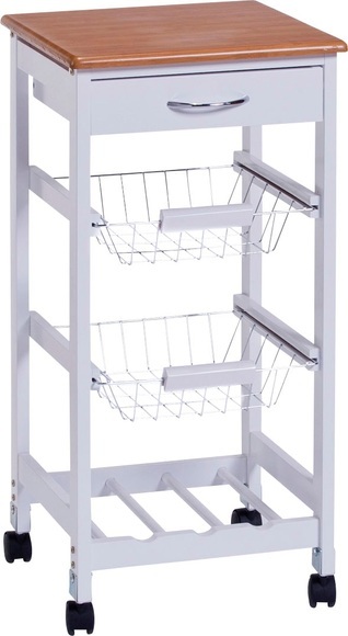 Zeller - Küchenrollwagen Bambus MDF - 36 x 36 x 76 cm