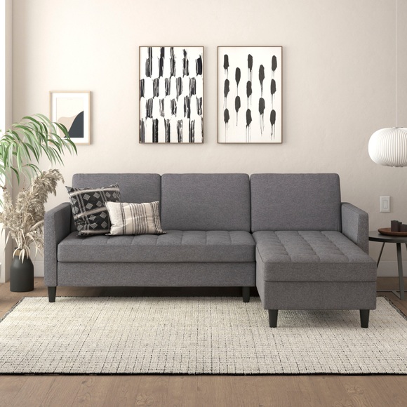 Dorel Home Ecksofa »Presley«, Ecksofa mit Bett-Funktion und Stauraum, verstellbare Rückenlehne