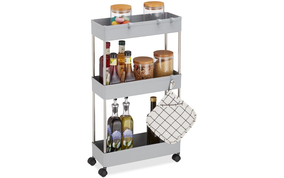 relaxdays Servierwagen »Grau«
