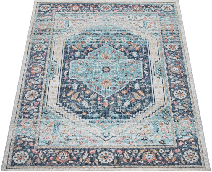 Paco Home Teppich »Torres 274«, rechteckig, 4 mm Höhe, Kurzflor, Orientalisches Vintage Design, In- und Outdoor geeignet, Wohnzimmer