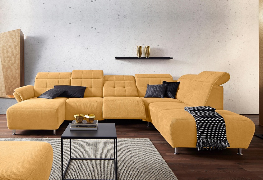 Places of Style Wohnlandschaft »Manhattan«, 2 Sitze mit elektrischer Relaxfunktion, verstellbare Armlehnen