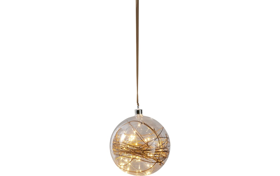 LED-Dekokugel Glow klar, Rattan Ø 20 cm