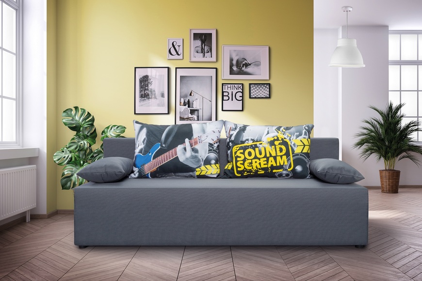 exxpo - sofa fashion 3-Sitzer, mit Schlaffunktion und Bettkasten, inkl. loser Zier- und Rückenkissen