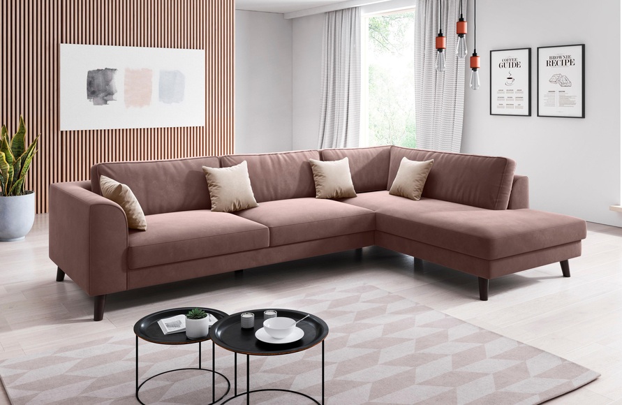INOSIGN Ecksofa »Laurentia«, mit 4 Zierkissen, Ottomane links oder rechts bestellbar
