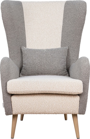 Guido Maria Kretschmer Home&Living Sessel »Salla Bezug Bouclé oder Struktur fein«, wahlweise mit oder ohne Hocker; grosser Sessel: Masse B/T/H: 78/94/118cm