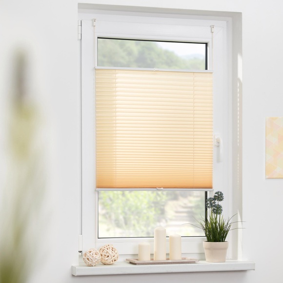 Klemmfix-Plissee, Lichtblick, Plissee, Faltenstore, Crush-Optik, Lichtschutz, Fixmass, ohne Bohren