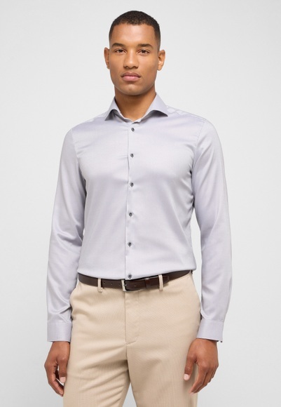 SUPER SLIM Performance Shirt in grau strukturiert