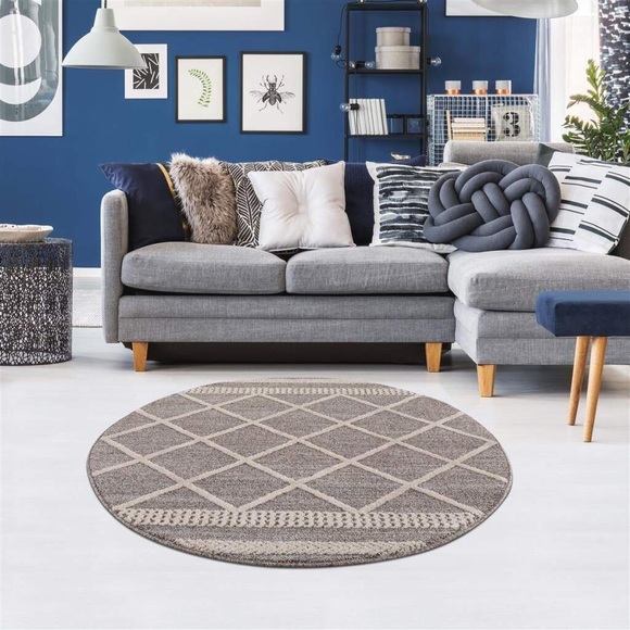 Carpet City Teppich »Art 2645«, rund, 7 mm Höhe, Kurzflor Teppich, Wohnzimmer