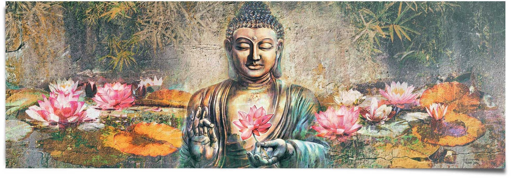 Reinders! Poster »Lotus Buddha«, (1 St.)
