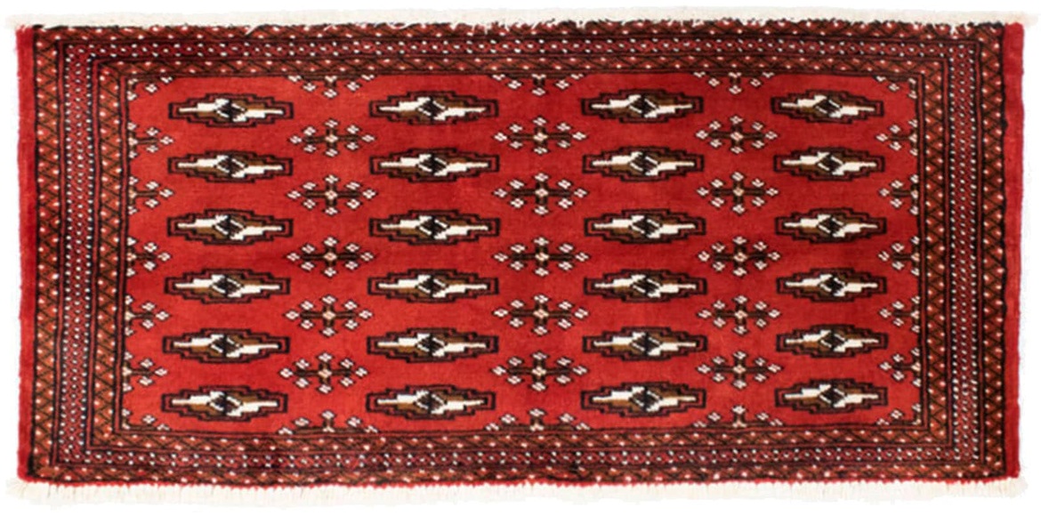 morgenland Wollteppich »Turkaman Teppich handgeknüpft rot«, rechteckig, 8 mm Höhe