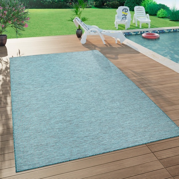 Paco Home Teppich »Sonset«, rechteckig, 5 mm Höhe, Flachgewebe, In- und Outddor geeignet, Wohnzimmer