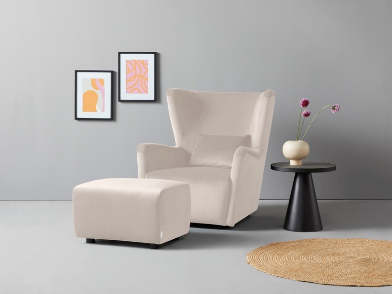 LeGer Home by Lena Gercke Ohrensessel »Levke«, wahlweise mit oder ohne Hocker