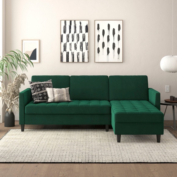 Dorel Home Ecksofa »Presley«, Ecksofa mit Bett-Funktion und Stauraum, verstellbare Rückenlehne