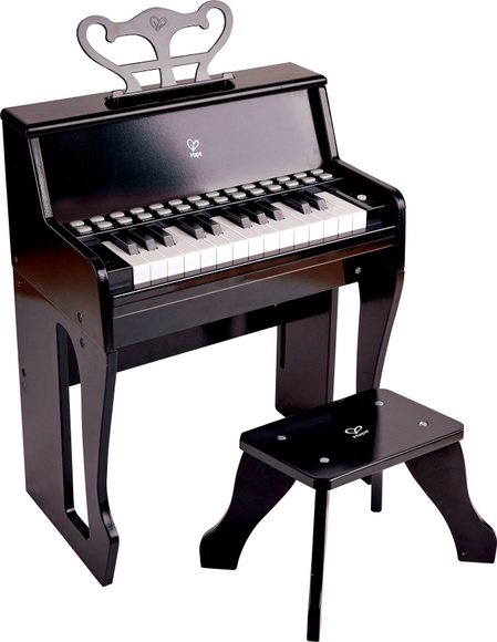 Hape Leuchttasten-Piano mit Hocker, schwarz