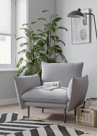 andas Sessel »Stine«, Besonderes Design durch Kissenoptik und Keder, Design by Morten Georgsen