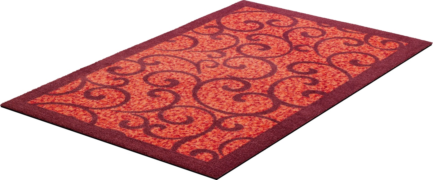 Grund Teppich »Grillo«, rechteckig, 8 mm Höhe, In- und Outdoor geeignet, verspieltes Design, Teppich mit Bordüre, ideale Teppiche für Wohnzimmer, Esszimmer, Küche, Flur, Diele, Balkon & Terrasse