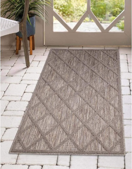 Carpet City Teppich »Santorini«, rechteckig, 5 mm Höhe, 3D-Effekt, für Wohnzimmer, Flur, Küche, Wintergarten, Balkon, Wetterfest & UV-beständig