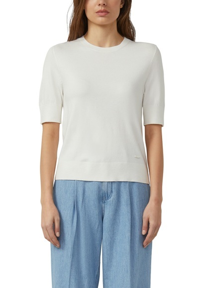 s.Oliver Strickpullover Halbarm-Strick mit Viskose